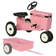 My Little Pink Tractor and Trailer
