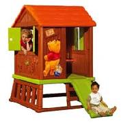 Smoby Winnie the Pooh Log Cabin with Slide