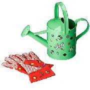 Watering Can and Gloves Set